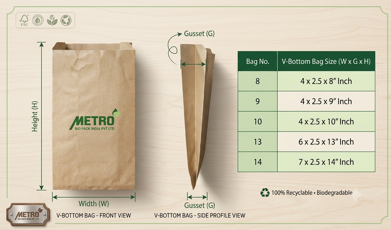 V-Bottom Paper Bags
